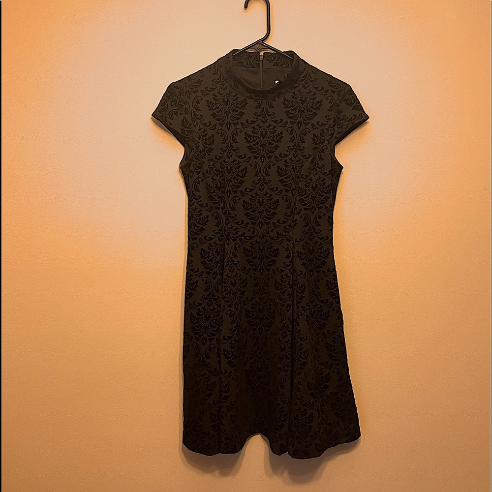 Black Fleur de Lise dress